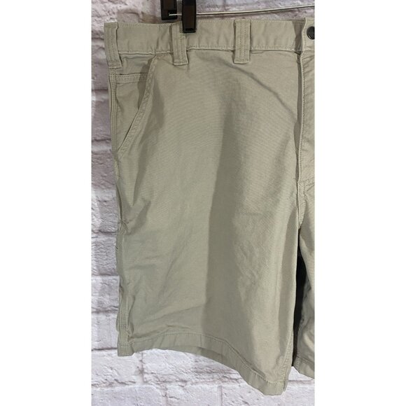 Carhartt Mens Rugged Flex Relaxed Fit Canvas Work Short Khaki Size 44 - Picture 3 of 11